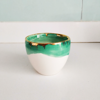 Foto de Cuenco cerámica verde oro